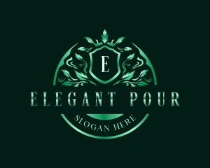 Elegant Floral Crest logo design