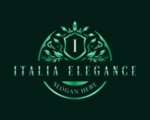 Elegant Floral Crest logo design