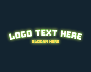 Neon Tech Glow logo design