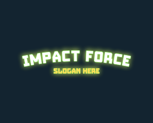 Influence - Neon Tech Glow logo design