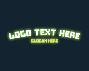 Application - Neon Tech Glow logo design