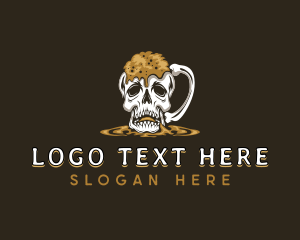 Skeleton - Skull Beer Mug logo design