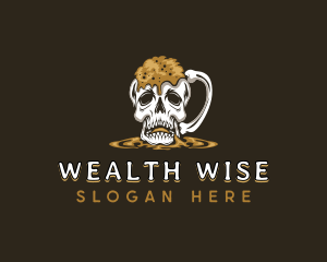 Drinking - Skull Beer Mug logo design