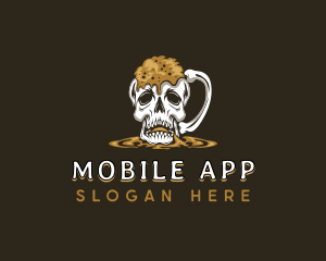 Beer Mug - Skull Beer Mug logo design