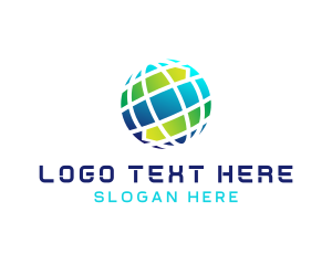Trade - Global Arrow Sphere logo design