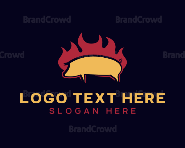 Flaming Pork Restaurant Logo