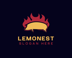 Pork - Flaming Pork Restaurant logo design