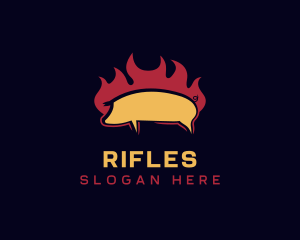 Flaming Pork Restaurant logo design