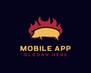 Heat - Flaming Pork Restaurant logo design