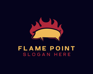 Flaming Pork Restaurant logo design