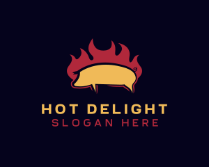 Flaming Pork Restaurant logo design