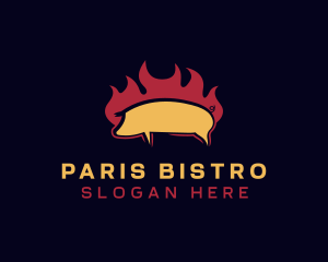 Flaming Pork Restaurant logo design