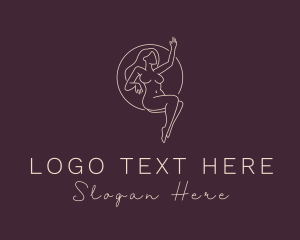 Sitting - Feminine Erotic Lady logo design