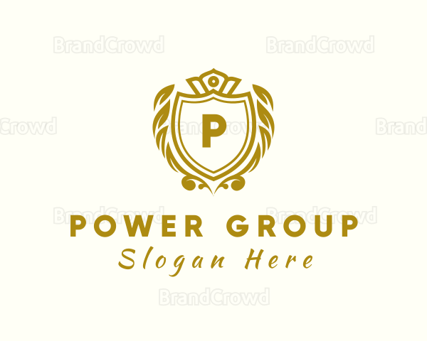 Premium Crown Badge Logo