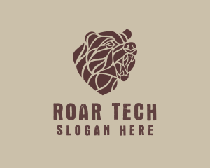  Angry Bear Roar logo design