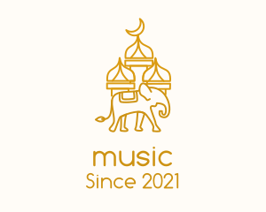 Architecture - Elephant Mosque Outline logo design
