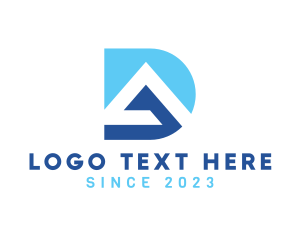 Letter Da - Modern Realtor Roof logo design