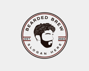 Barbershop Man Beard logo design
