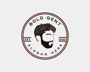 Barbershop Man Beard logo design