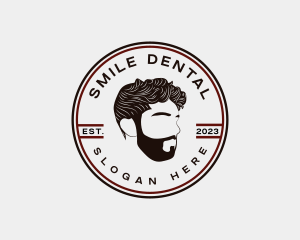 Man - Barbershop Man Beard logo design