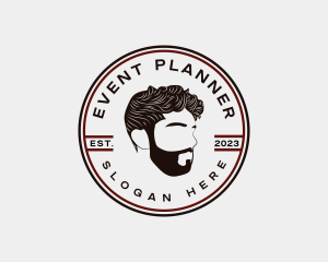 Photograher - Barbershop Man Beard logo design