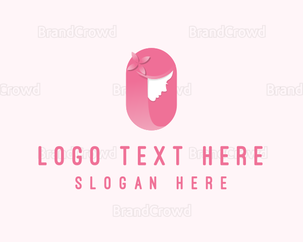 Pink Wellness Lady Logo