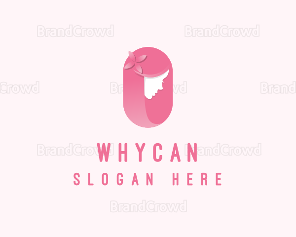 Pink Wellness Lady Logo