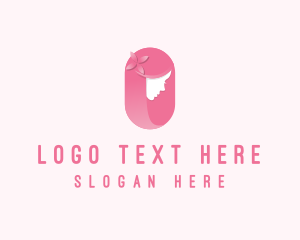 Hairstyling - Pink Wellness Lady logo design