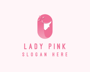Pink Wellness Lady  logo design