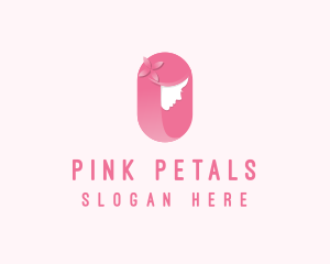 Pink Wellness Lady  logo design