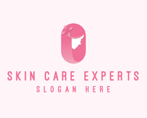 Pink Wellness Lady  logo design