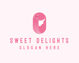 Pink Wellness Lady  logo design