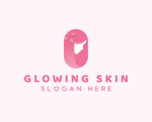 Pink Wellness Lady  logo design