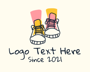 Shoe Salon - Fashion Sneakers Doodle logo design