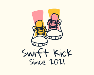 Fashion Sneakers Doodle logo design