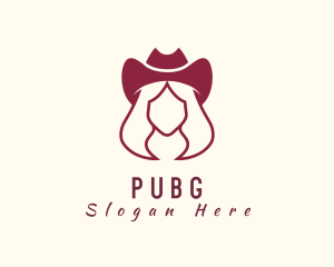 Country - Simple Cowgirl Woman logo design