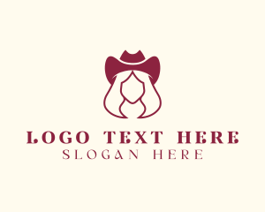 Woman - Simple Cowgirl Woman logo design