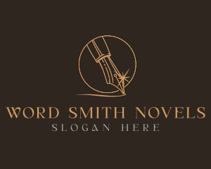 Novelist - Calligraphy Pen Nib logo design