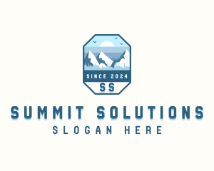 Outdoor Mountain Summit logo design