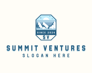 Outdoor Mountain Summit logo design