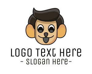 Emoji - Monkey Boy Head logo design