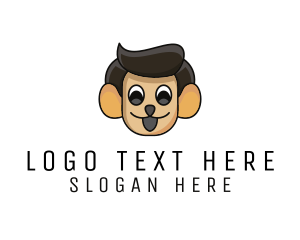 Character - Playful Monkey Boy logo design