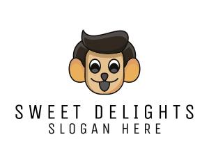 Treats - Playful Monkey Boy logo design