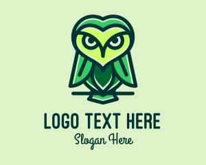 Bird Conservation - Green Leaf Owl logo design