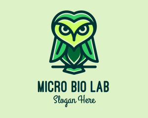 Green Leaf Owl  logo design