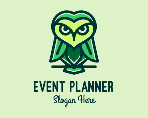 Bird - Green Leaf Owl logo design