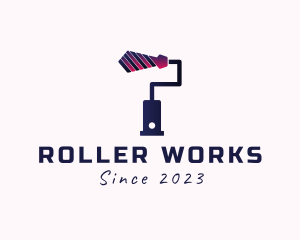 Roller - Paint Roller Tie logo design