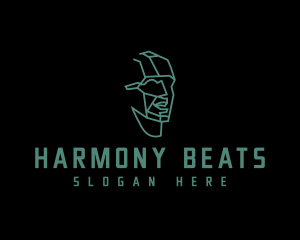 Streaming - Man Tech Head logo design