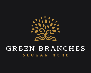 Branches - Book Tree Leaves logo design