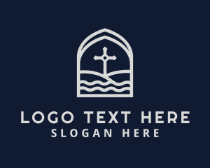 Biblical - Church Cross Worship logo design